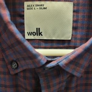 Wolk Alex Merino Wool Button-Down Shirt Euro Large Slim (Fits Like US Med Slim)
